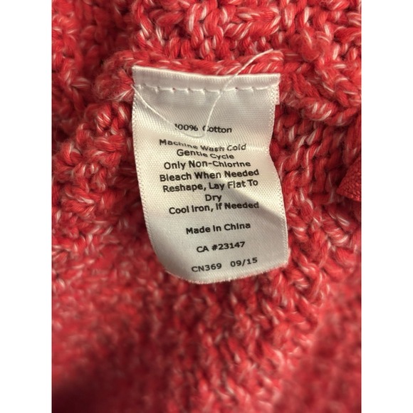 Talbots Women's Pink Side‎ Zip Knit Pullover Sweater 100% Cotton Size 2XP - Picture 4 of 5